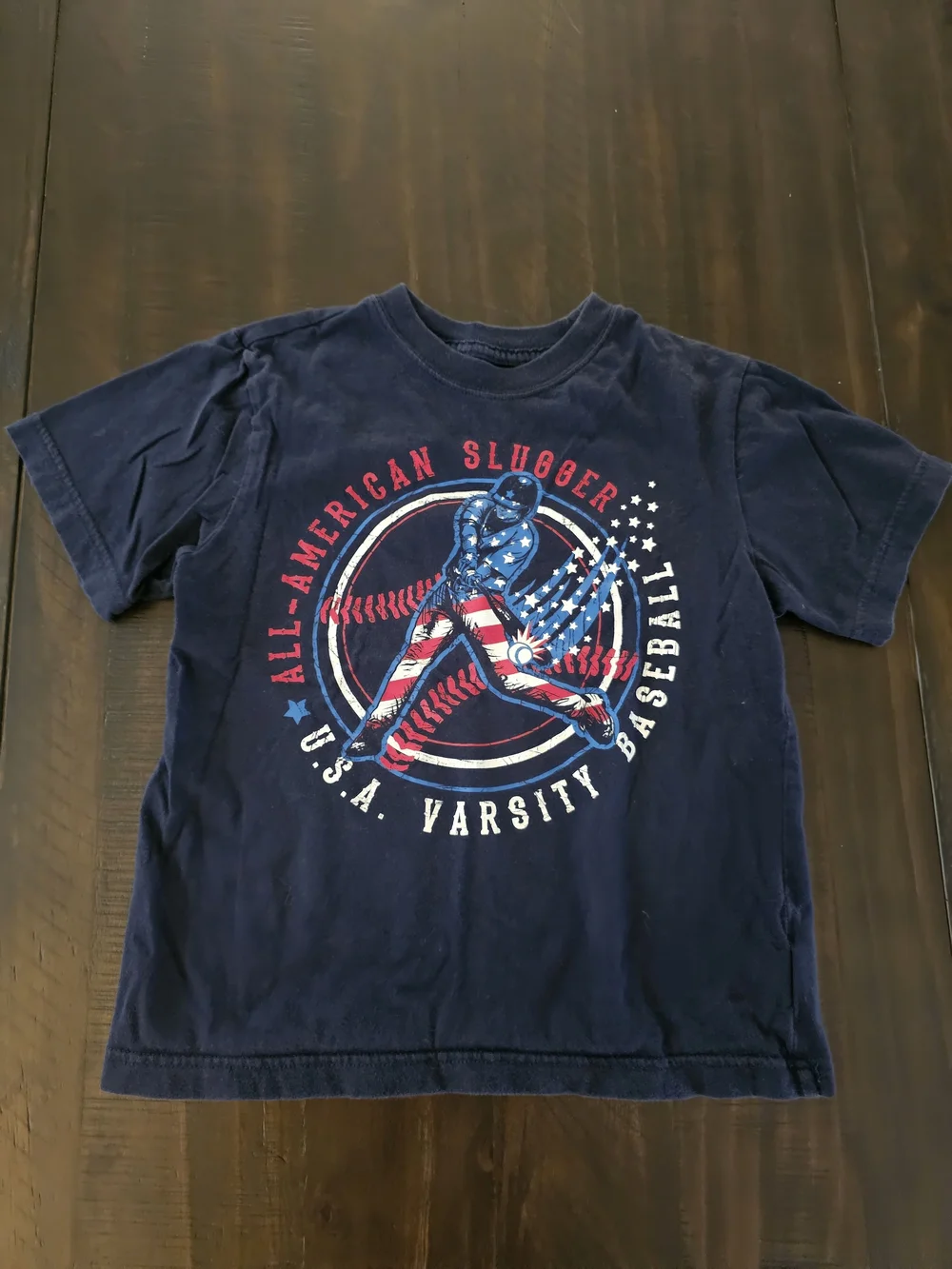 Place Navy Boys' American Slugger Baseball Graphic Tee